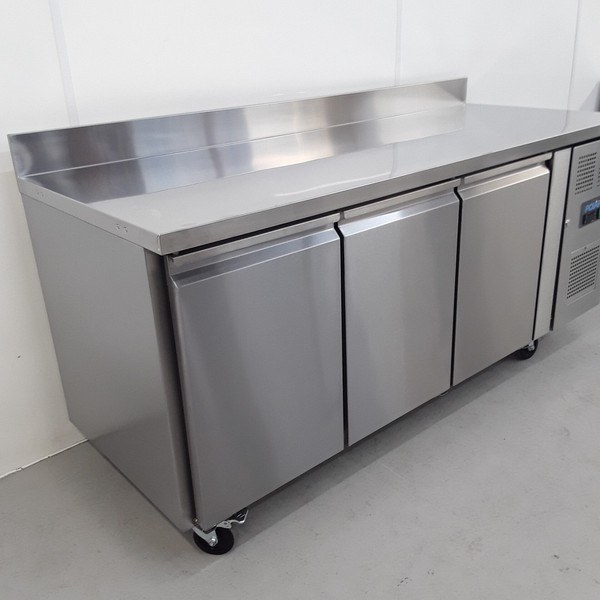New Polar Triple Stainless Bench Freezer 417Ltr DL917 For Sale