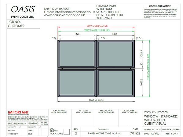 Oasis Event Doors - Side wall system for sale