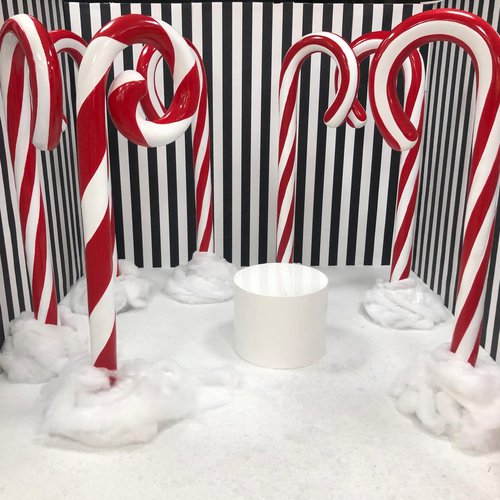 Secondhand 7x 1.5m Candy Cane Props For Sale Secondhand 7x 1.5m Candy Cane Props For Sale