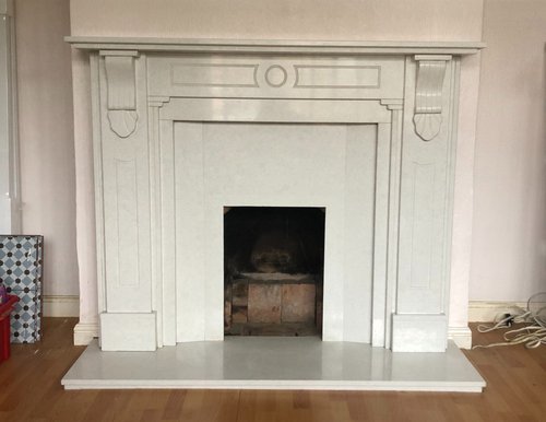 Secondhand White Marble Fire Surround And Mantel For Sale Secondhand White Marble Fire Surround And Mantel For Sale