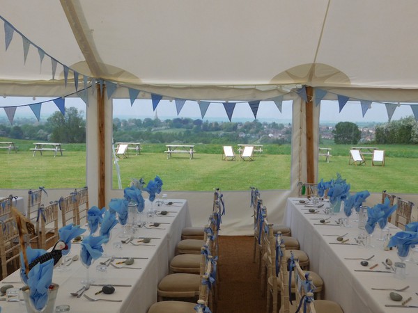 Canvas Pole Marquee - Barkers Celeste 40x60ft - Farnham, Surrey 3