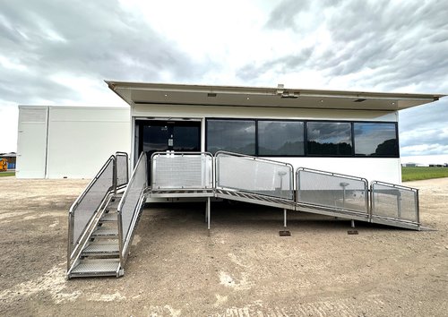 13.6m Double Expanding Exhibiton / Marketing Unit with Access Ramp - Northamptonshire