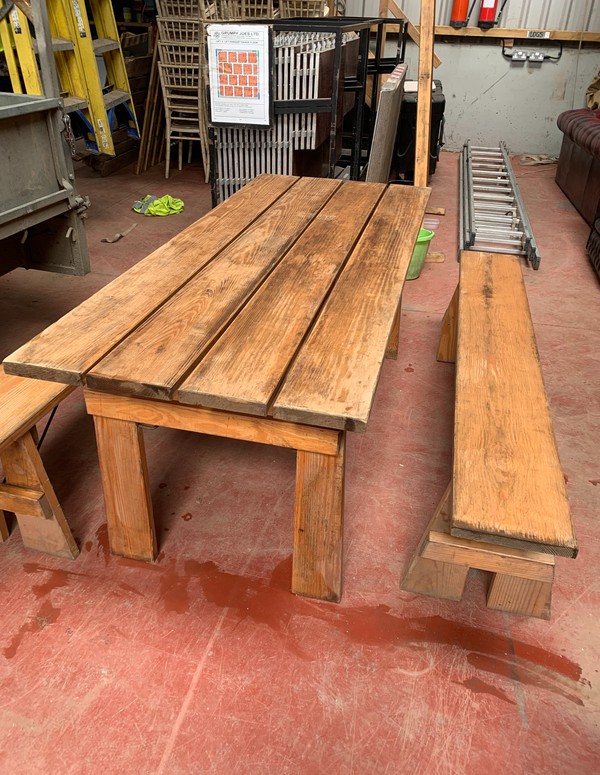 Secondhand 7x Table And Bench Sets For Sale