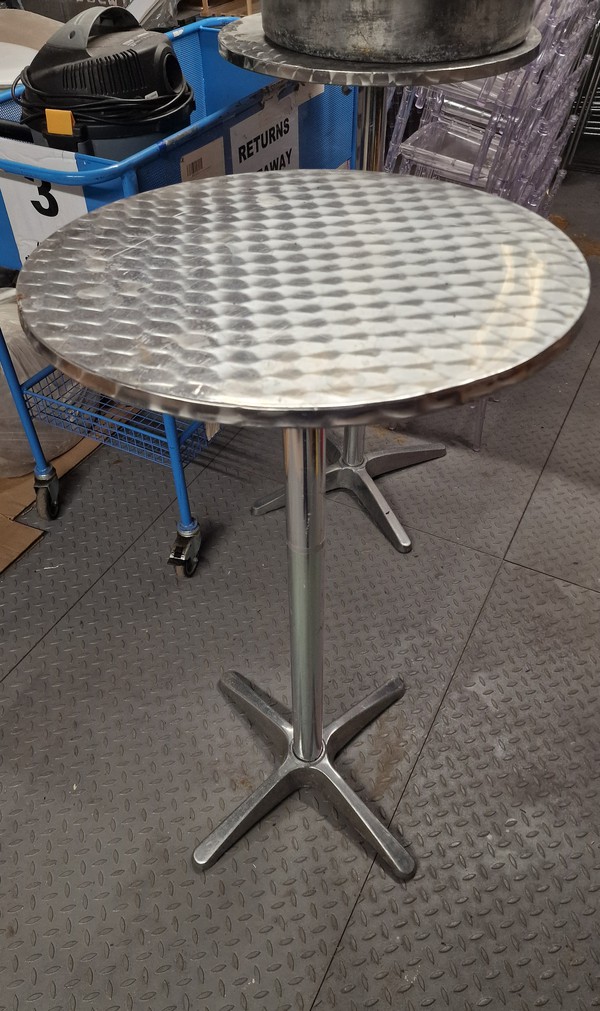 Secondhand 6x Aluminium Poseur Tables For Sale