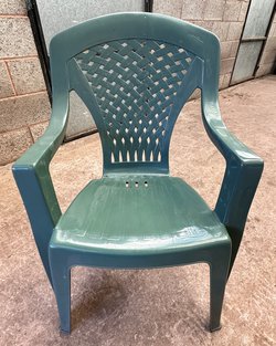 Secondhand Green Plastic Chairs For Sale