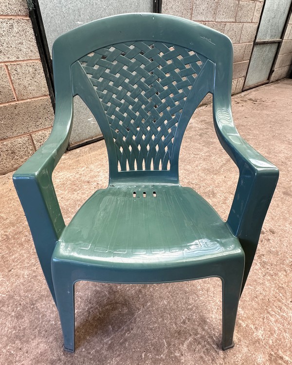 Secondhand Green Plastic Chairs For Sale