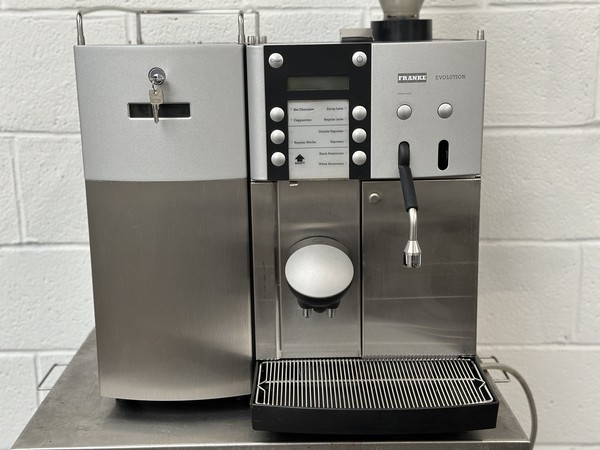 Used Franke Evolution Bean to Cup Coffee Machine with Milk Fridge