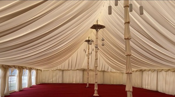 Secondhand Massive 120ft x 40ft Traditional Pole Marquee For Sale