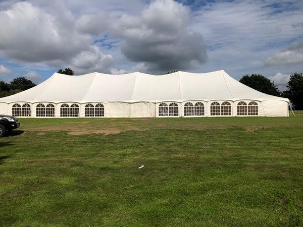 Secondhand Used Massive 120ft x 40ft Traditional Pole Marquee