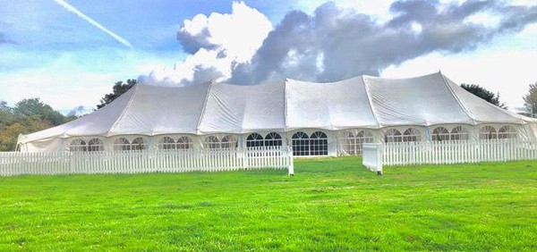 Secondhand Used Massive 120ft x 40ft Traditional Pole Marquee For Sale