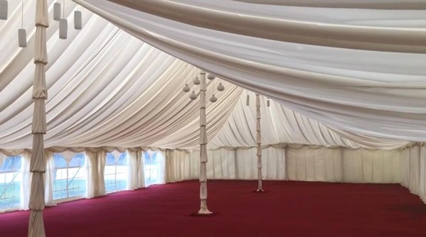 Used Massive 120ft x 40ft Traditional Pole Marquee