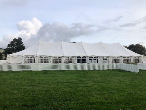 Used Massive 120ft x 40ft Traditional Pole Marquee For Sale