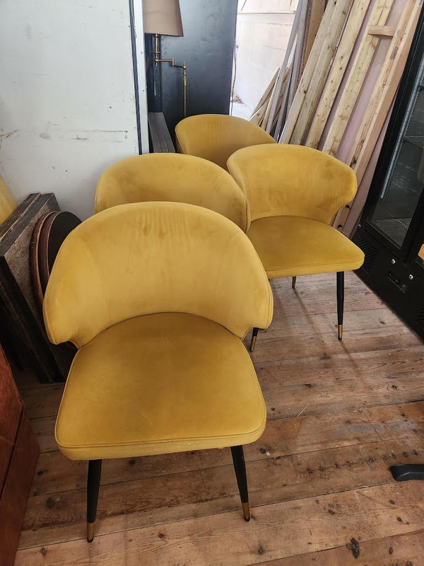 Gold Velour Chairs