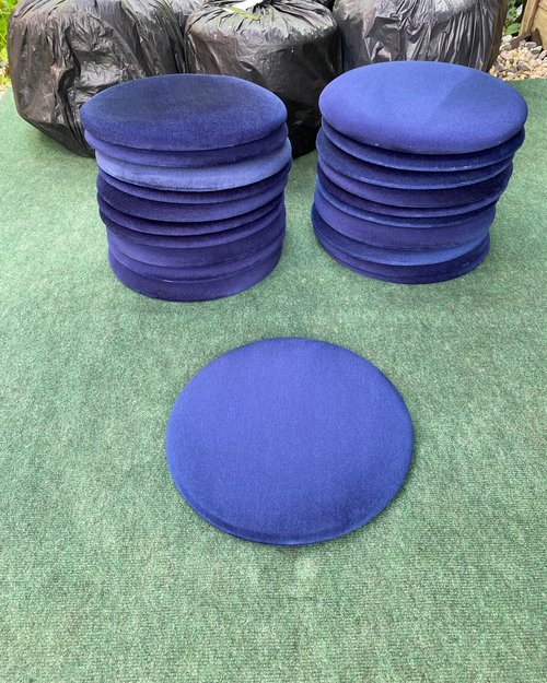 Secondhand Blue Round Bistro Seat Pads For Sale Secondhand Blue Round Bistro Seat Pads For Sale