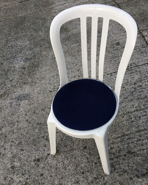 Blue Round Bistro Seat Pads