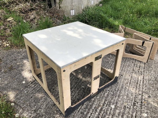 Secondhand 4m x 3m Portable Wooden Staging For Sale