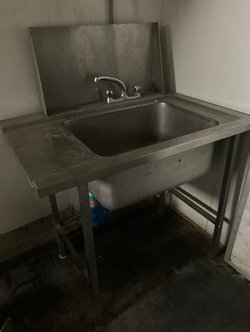 Secondhand Aluminium Sink With Splashback For Sale
