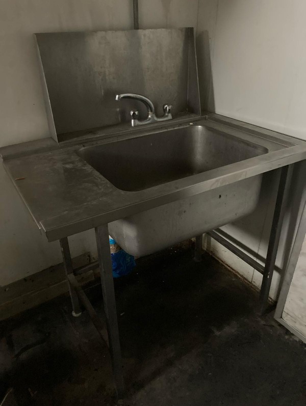 Secondhand Aluminium Sink With Splashback For Sale