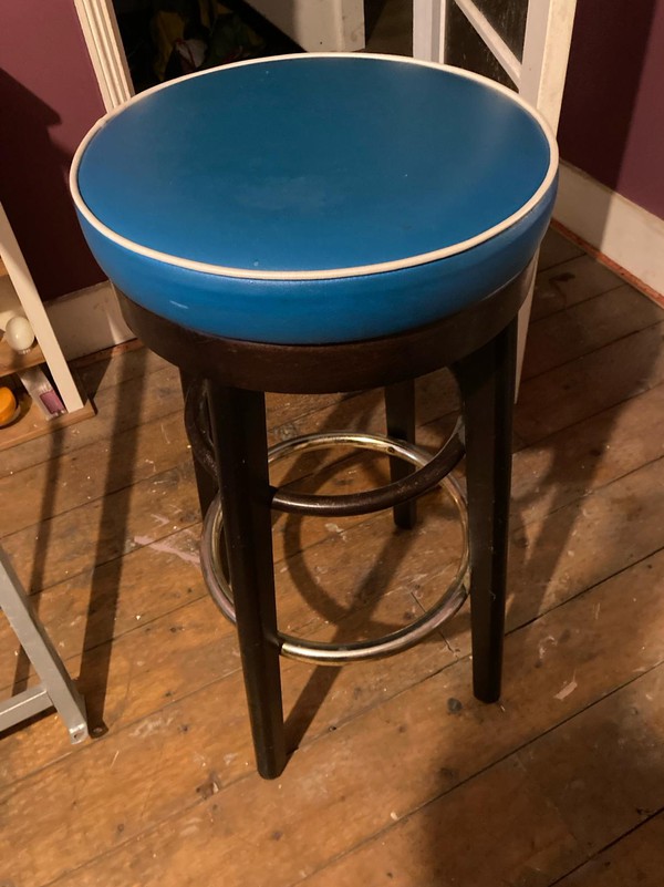 Secondhand 4x Padded Bar Stools For Sale
