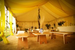 9m (30') x 27m (90') Roof Lining (Flat/Ivory) For Pole Marquee For Sale