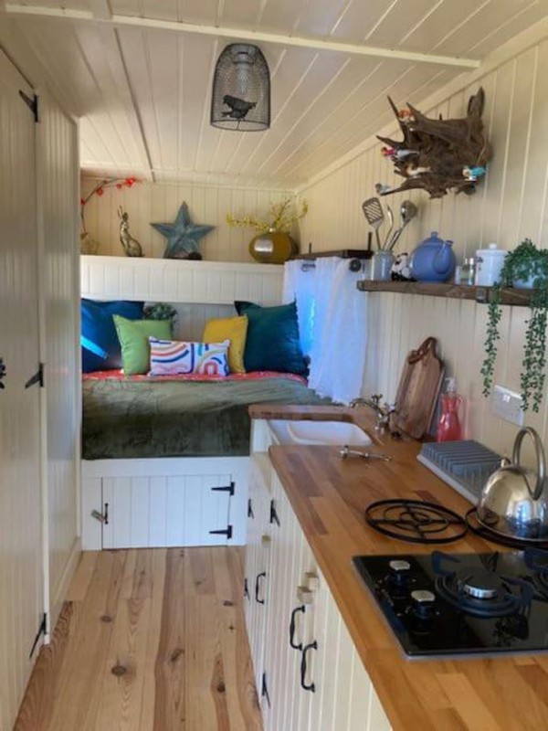 Glamping accommodation with kitchen
