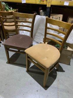 252 Wooden Chairs And 35 Wooden Tables For Sale
