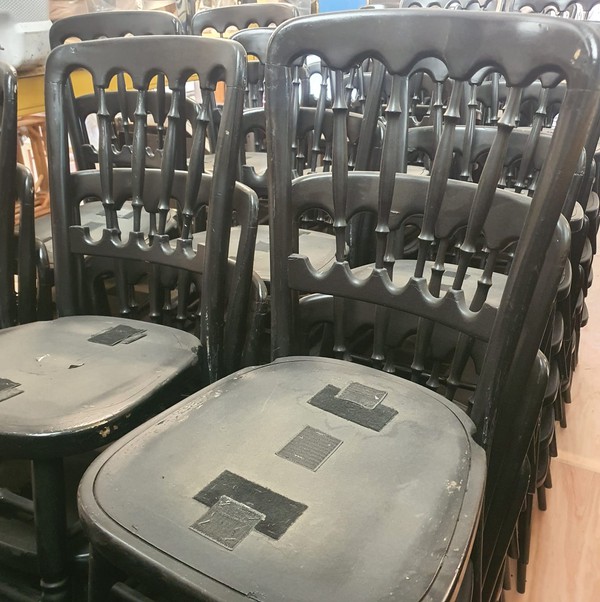 Used 98x Black Cheltenham Chairs For Sale