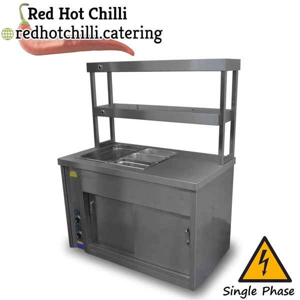 Secondhand CED Fabrications Hot Cupboard, Bain Marie & Double Heated Gantry For Sale
