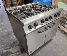 Falcon 6 Burner Oven Range G3101 Natural Gas, Castors For Sale