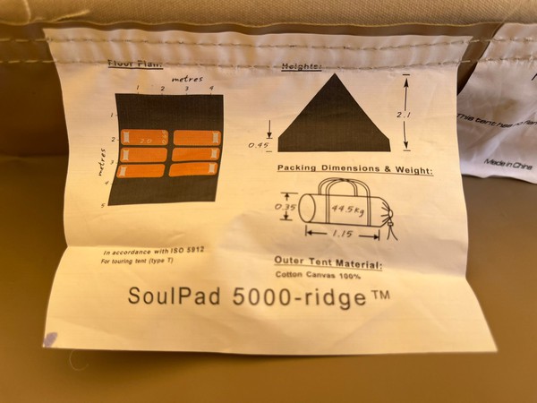 SoulPad 5000-Ridge tent for sale
