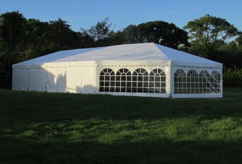Custom Covers 9m x 15m Clear Span Marquee with Bell Custom Covers 9m x 15m Clear Span Marquee with Bell
