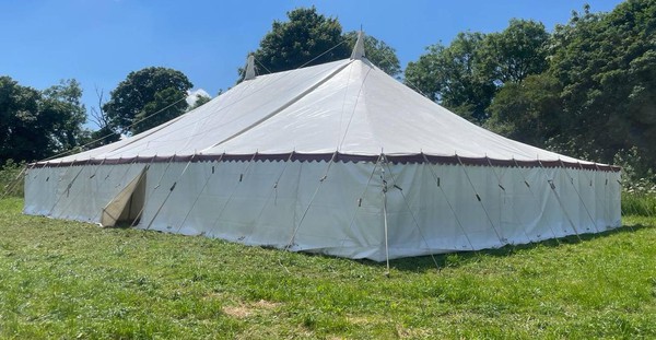 Traditional 40ft x 60ft marquee for sale with Lining