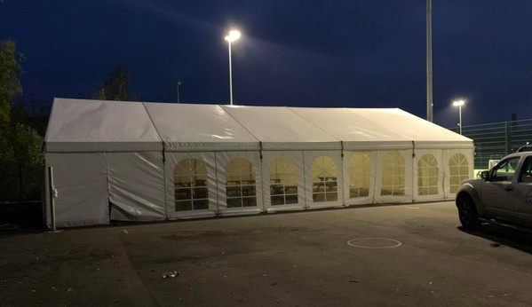 Secondhand Sunrise Marquee 9m x 12m Clearspan