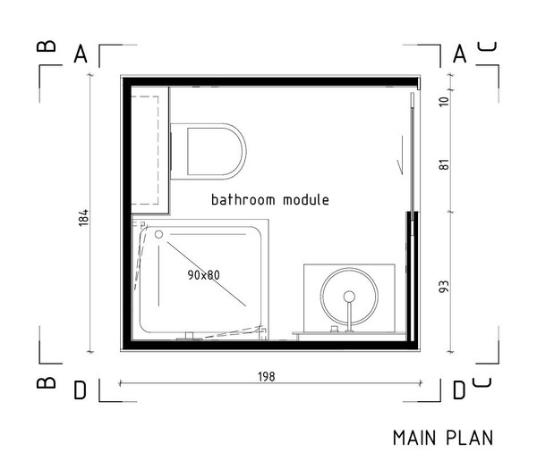 Bathroom module plan