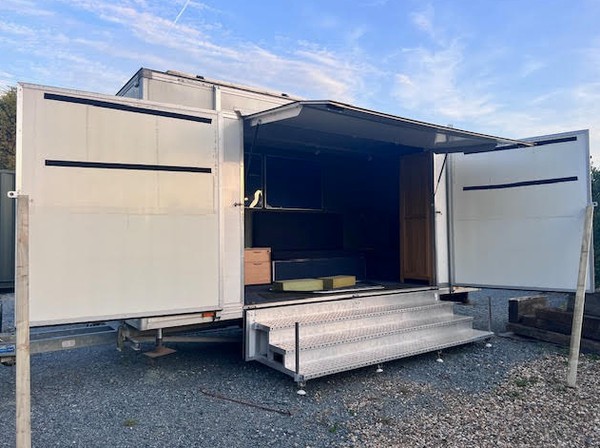 Secondhand 5m Open Fronted Exhibition Trailer For Sale