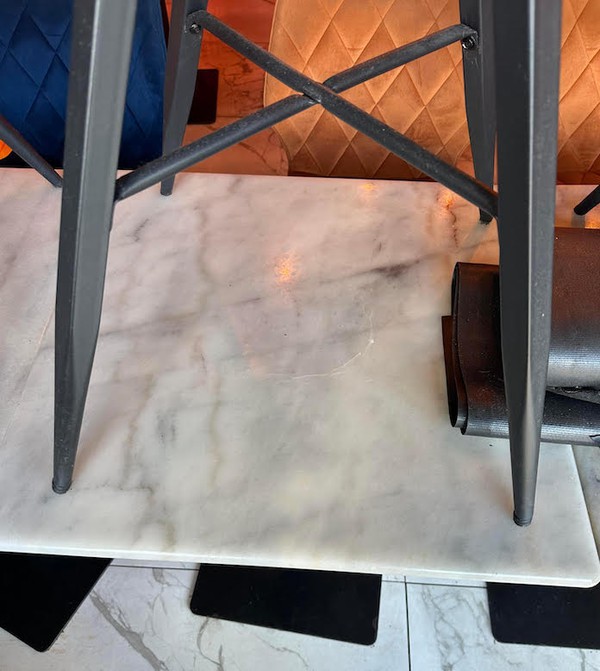 Square White Marble Tables