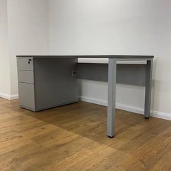 Straight Desk & Pedestal Set Anthracite 1600mm