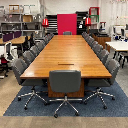 Oak boardroom table for 20 people Oak boardroom table for 20 people