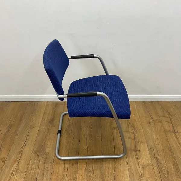 90x Blue Cantilever Meeting Chair For Sale