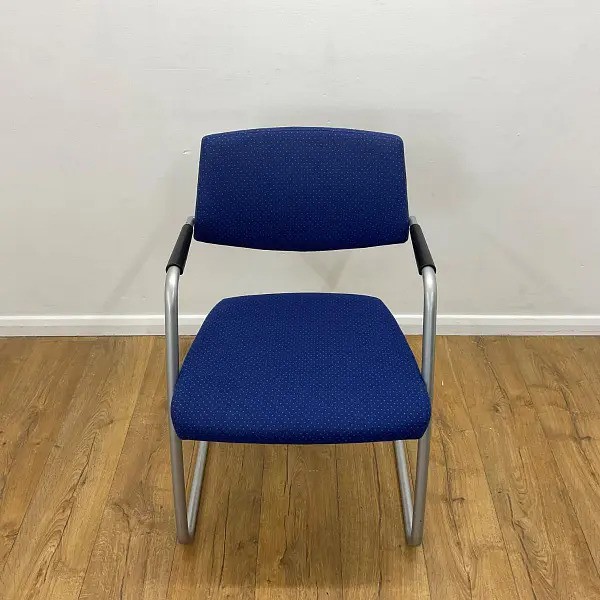 Secondhand 90x Blue Cantilever Meeting Chair