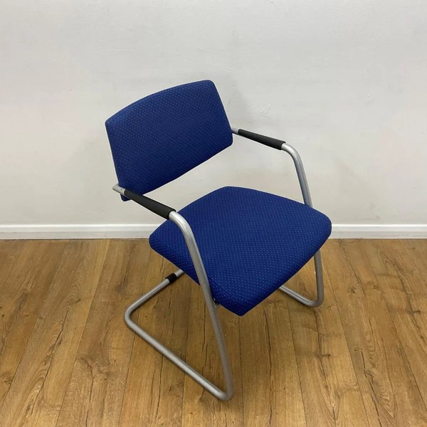 Secondhand 90x Blue Cantilever Meeting Chair For Sale