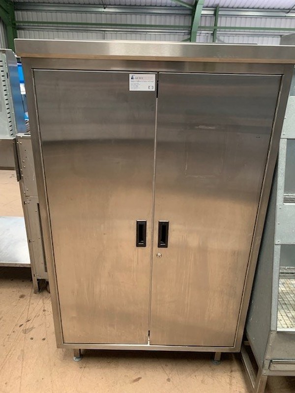 Stainless steel upright kitchen cupboard