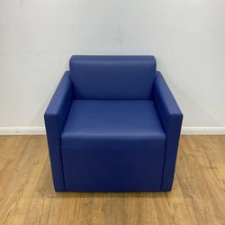 Secondhand 112x Blue Reception Armchair For Sale