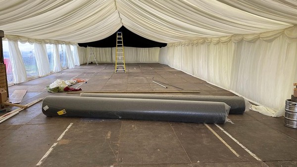 9m x 30m Marquee With Full Set Up For Sale