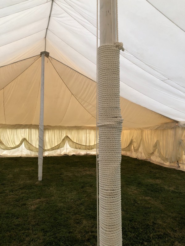 Secondhand 40ft x 60ft (120ft) Traditional Pole PVC Marquee With Lining