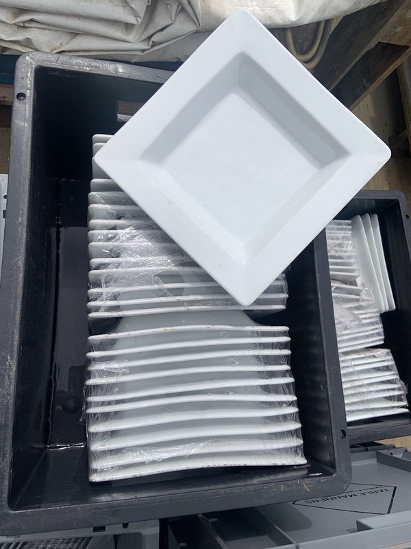 Selling White Pillivuyt Quartet Square Crockery