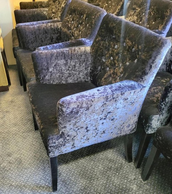 Grey Velvet / Velour Chairs for sale