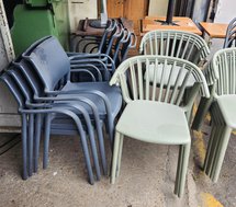 Stacking outdoor chairs