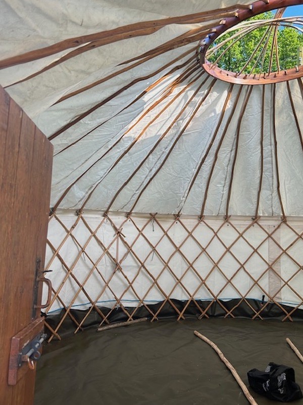 Secondhand Used 16ft Handmade Yurt With Log Burner