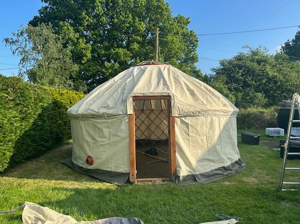 Secondhand Used 16ft Handmade Yurt With Log Burner For Sale